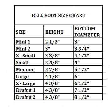 Bell Boot Size Chart