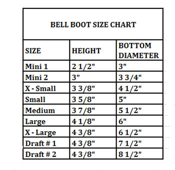 Davis Bell Boots Sizing Chart