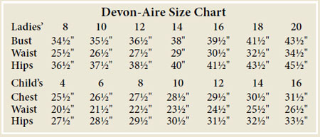 Devon Aire Helmet Size Chart