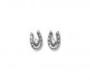 ZZZ - 14KT Horseshoe Earrings with Diamonds