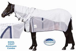 Weatherbeeta Kool Coat Airstream Detach-a-Neck Fly Sheet Combo in White and Nav