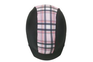 Zocks Helmet Cover Light Pink Plaid Stripe 1128