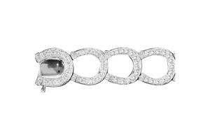 Kelly Herd Sterling Silver Crystal Horseshoe Bracelet