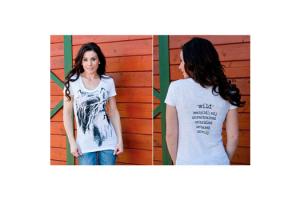 Cowgirls for a Cause Wild and Free Tee Shirt in White
