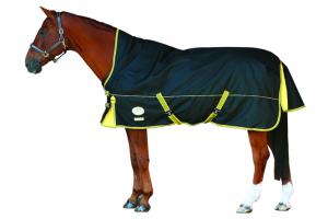 Weatherbeeta Orican Freestyle High Neck Medium 220g Turnout Blanket in Black and Gold 