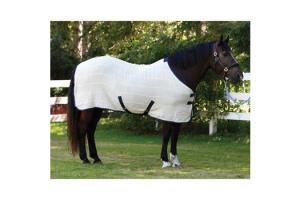 Shires Wessex Irish Knit Sheet in White and Navy