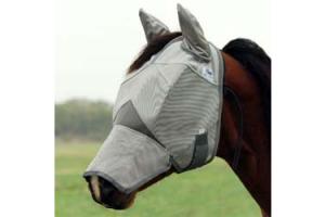 Cashel Cool Crusader Long Nose Fly Mask with Ears with Single Velcro