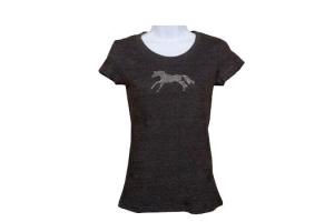 Bella Galloping Horse Tee Shirt  in Charcoal
