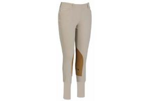 Equine Couture Ladies Coolmax Champion Side Zip Knee Patch Breeches in Safari