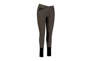 Equine Couture Sportif Natasha Knee Patch Breeches in Charcoal/White