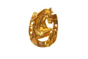 Kabana 14k Gold Horse & Horseshoe Pendant