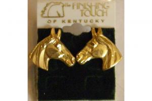 Gold Horse Head Earrings