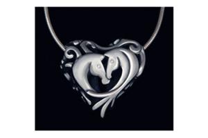 Entwined Horses Necklace