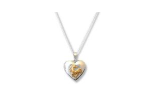 Kabana Sterling Silver and 14k Gold Heart Locket