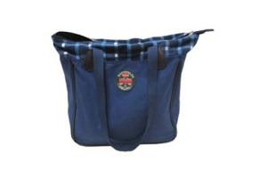 Newmarket Blue Check Shoulder Tote Bag