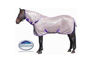 Weatherbeeta Genero Combo Neck Fly Sheet in Stone and Violet