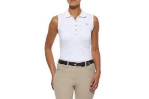 Ariat Women's Prix Sleeveless Polo Shirt in White