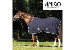 Amigo Pony Lite Turnout 1200D Navy and Silver