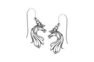 Kabana Sterling Silver Arabian Horse Head Earrings