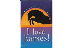 I Love Horses! Vertical Magnet