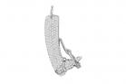 ZZZ - Kelly Herd Sterling Silver Pave English Riding Boot Necklace