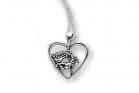 ZZZ - Kabana Sterling Silver Mare & Foal Heart Necklace