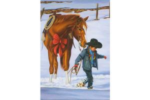 Cowgirl Pony for Christmas Boxed Christmas Cards