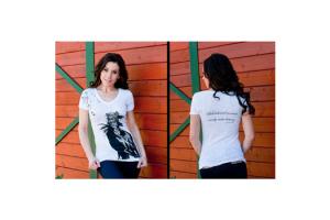 Cowgirls for a Cause Well Behaved Women Rarely Make History Tee Shirt in White