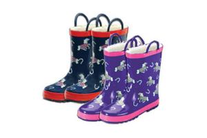 Kids Ponies & Puddles Rubber Rain Boots