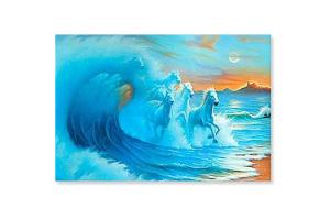 Waves Horse Magnet by Jim Warren